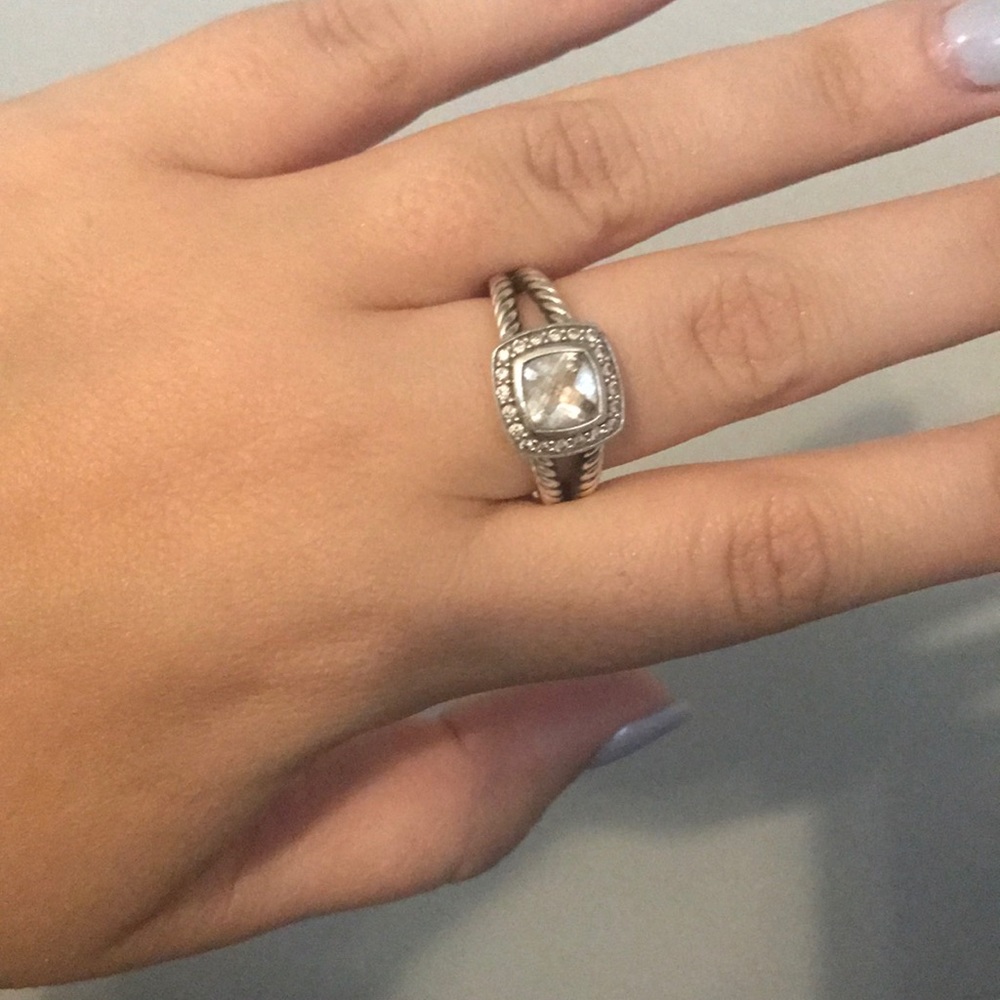 DAVID YURMAN PETITE ALBION RING WITH WHITE TOPAZ